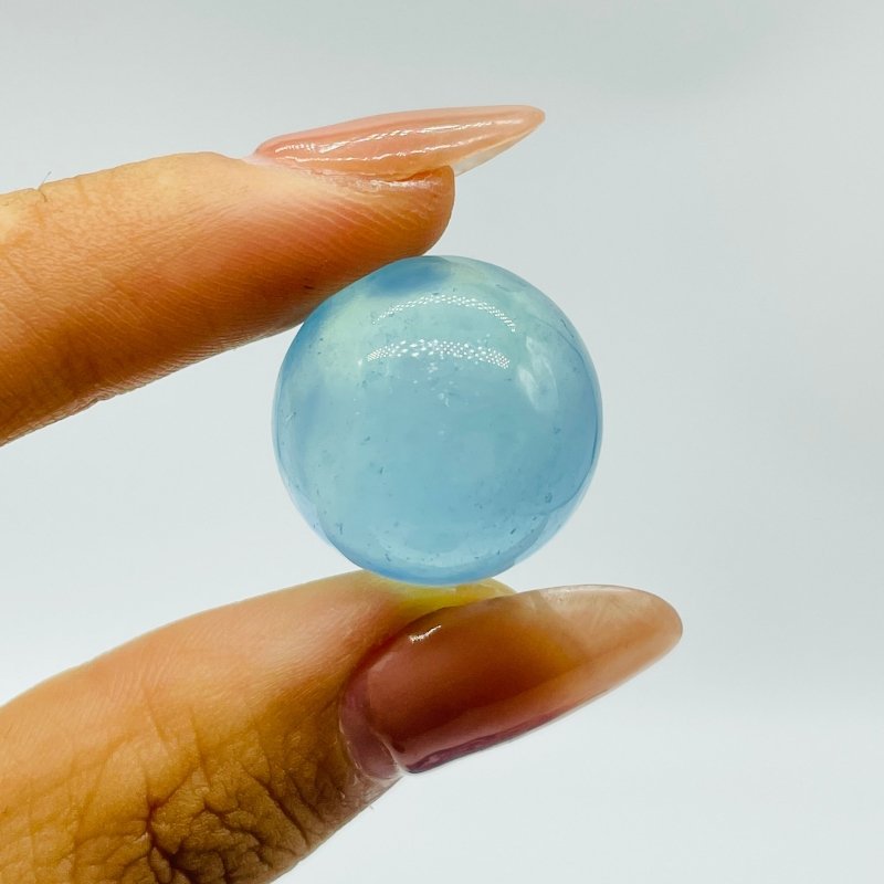 21 Pieces High Quality Aquamarine Spheres -Wholesale Crystals