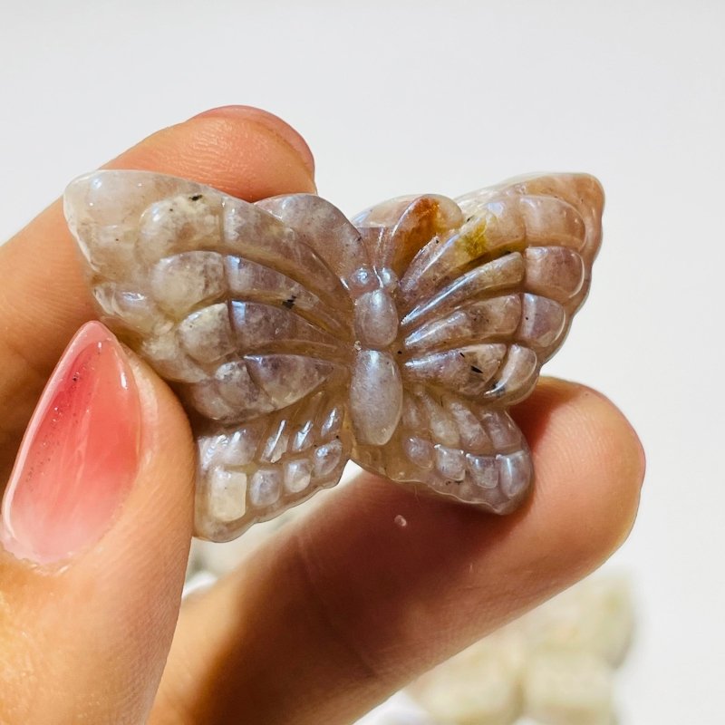 21 Pieces Sunstone Mixed Moonstone Butterfly Carving -Wholesale Crystals