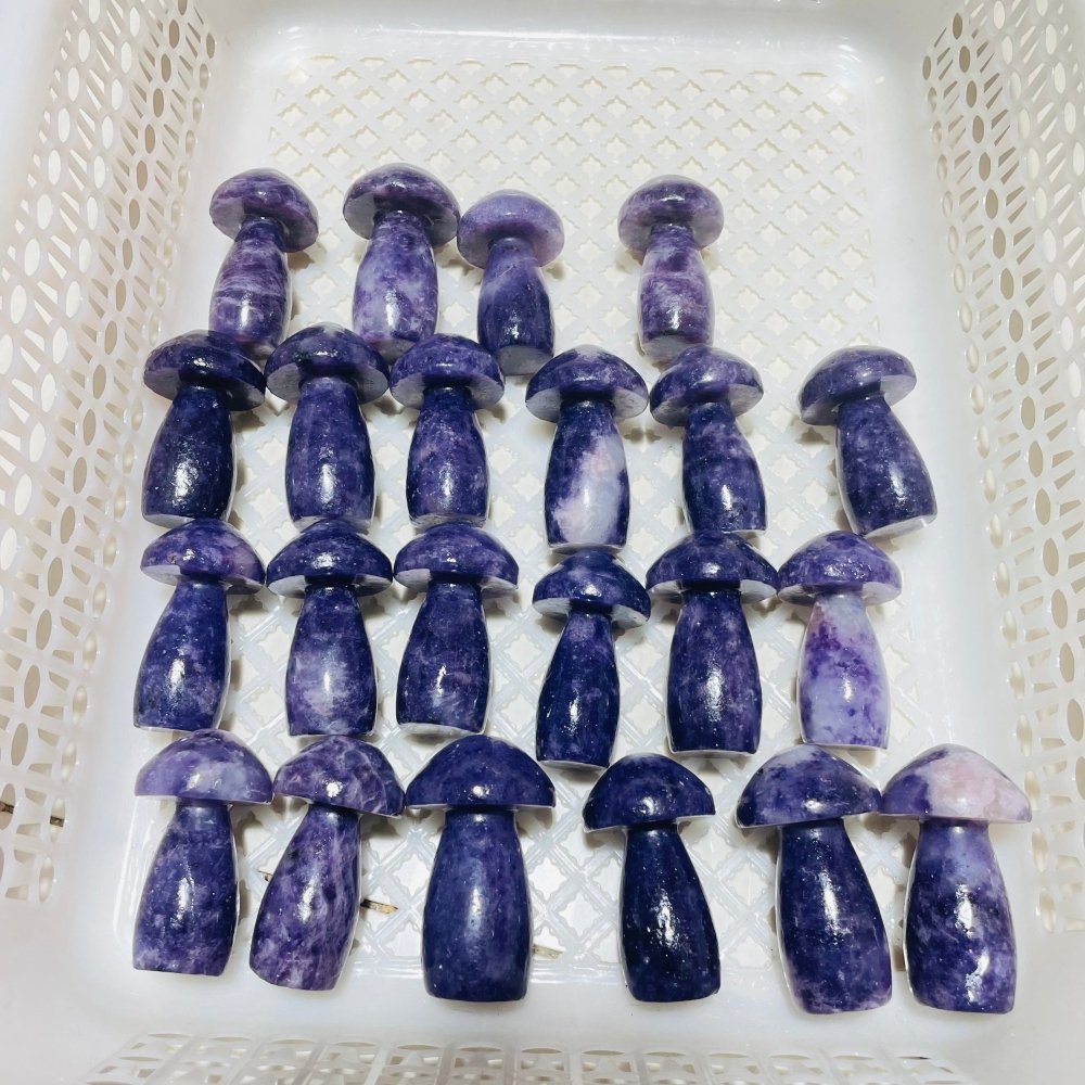 22 Pieces Lepidolite Mushrooms -Wholesale Crystals