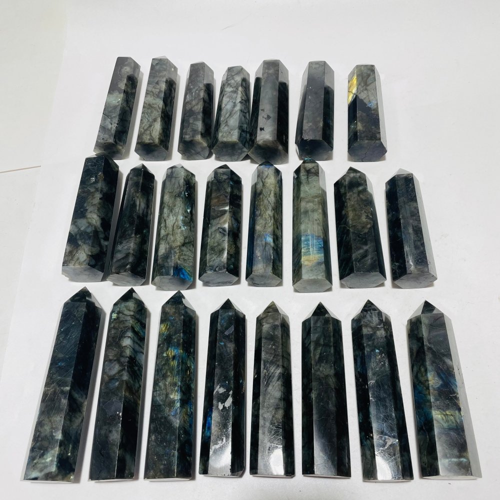 23 Pieces Labradorite Tower Point Clearance -Wholesale Crystals