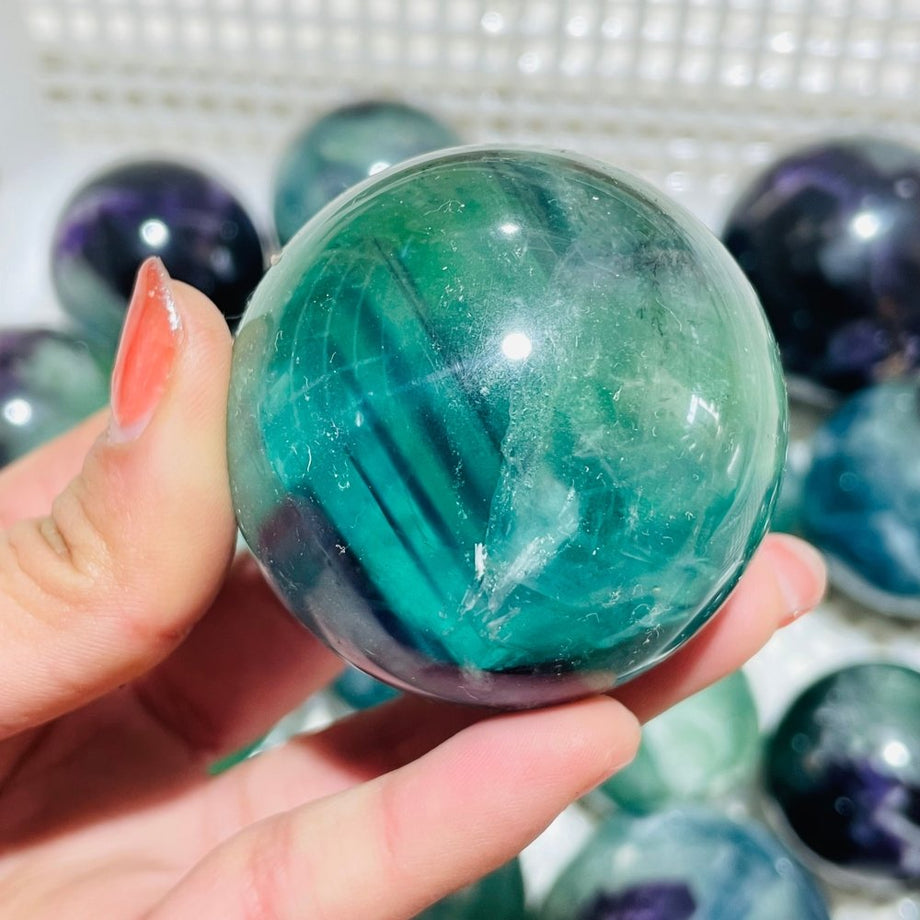 Teal Fluorite Sphere 