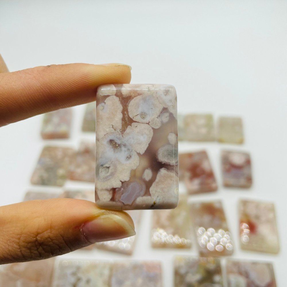 24 Pieces High Quality Sakura Flower Agate Cuboid -Wholesale Crystals