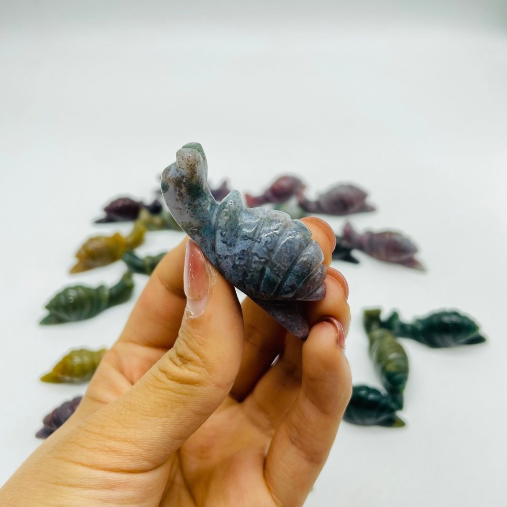 25 Pieces Ocean Jasper Snails Carving -Wholesale Crystals