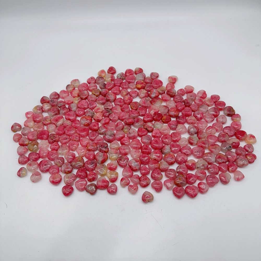 255 Pieces High Quality Pink Rhodonite Mixed Quartz Mini Heart DIY Pendant -Wholesale Crystals