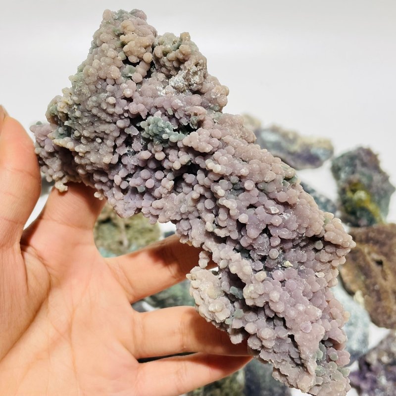 28 Pieces Beautiful Raw Purple Grape Agate Stone Prehnite Stone -Wholesale Crystals