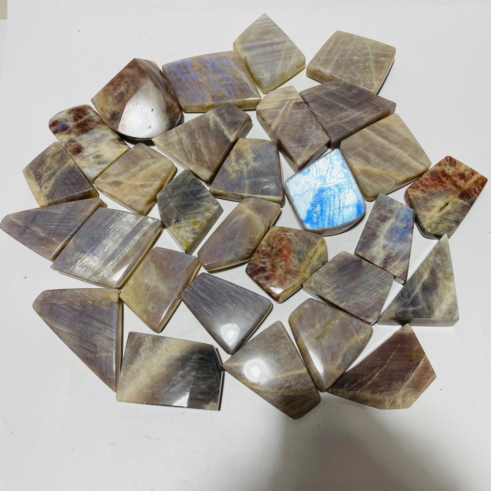 29 Pieces High Quality Moonstone Mixed Sunstone Free Form -Wholesale Crystals