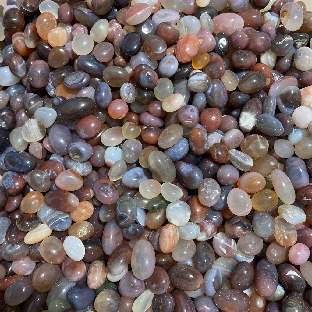 colorful agate tumbled -Wholesale Crystals