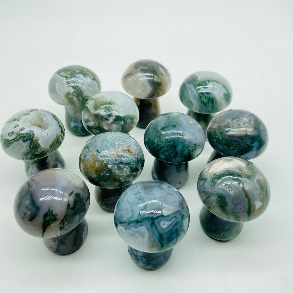 2Inch Moss Agate Mushrooms Crystal Wholesale -Wholesale Crystals