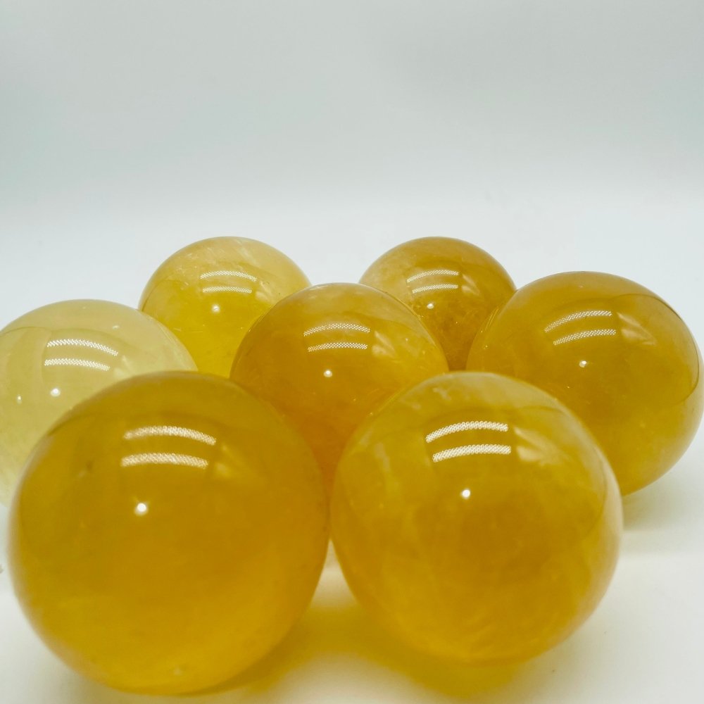 3-4in Yellow Calcite Spheres Ball Wholesale -Wholesale Crystals