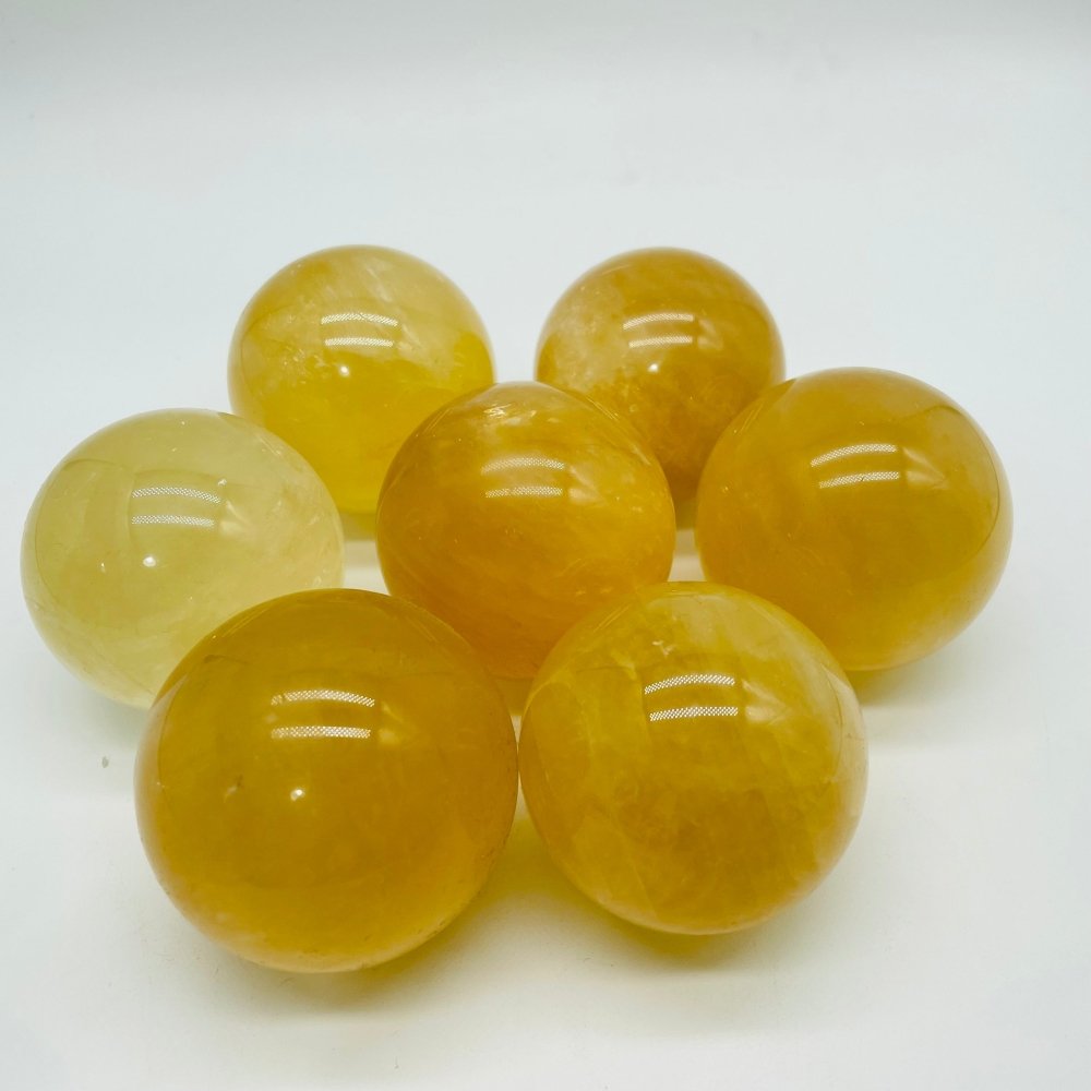 3-4in Yellow Calcite Spheres Ball Wholesale -Wholesale Crystals