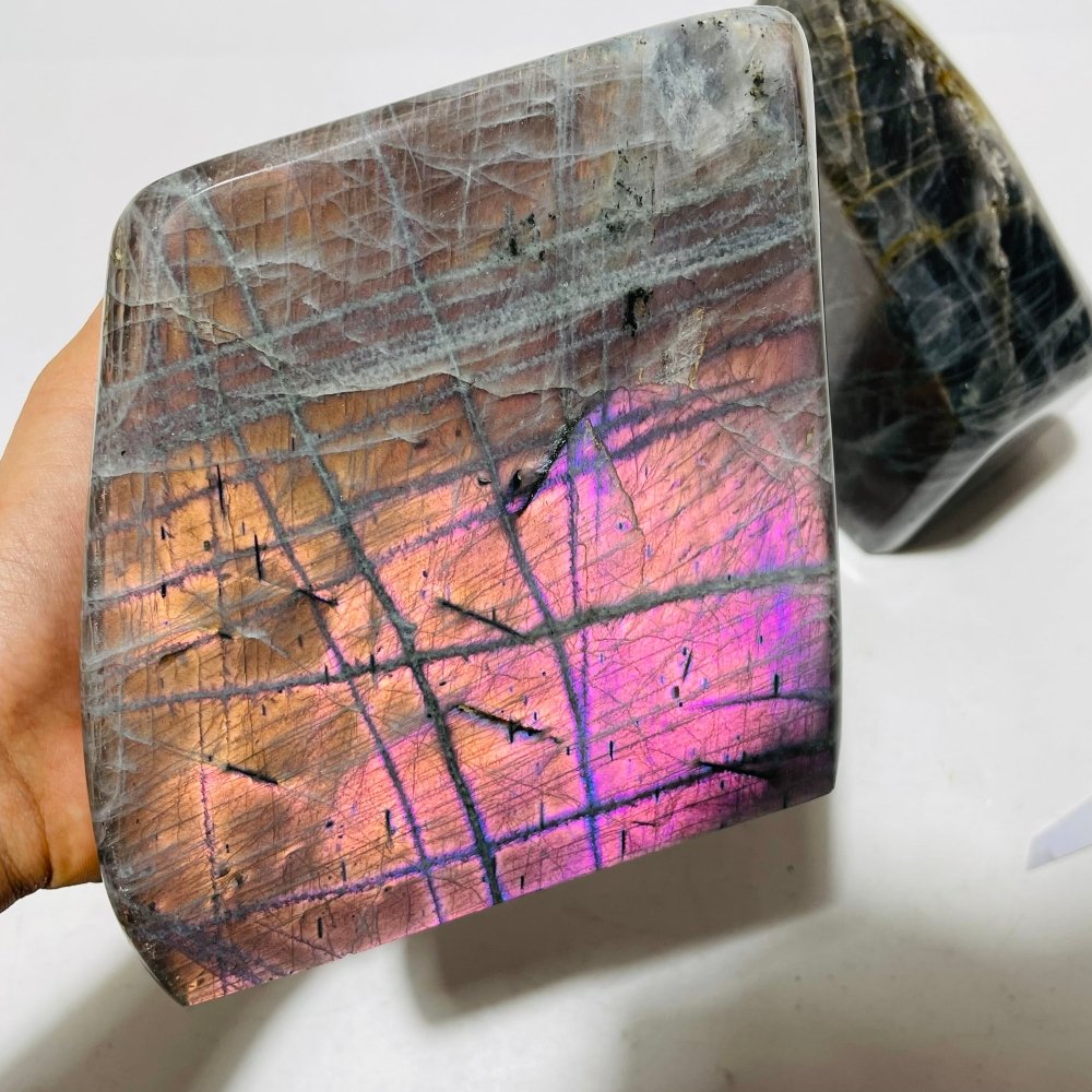 3 Pieces Beautiful Purple Large Labradorite Free Form -Wholesale Crystals