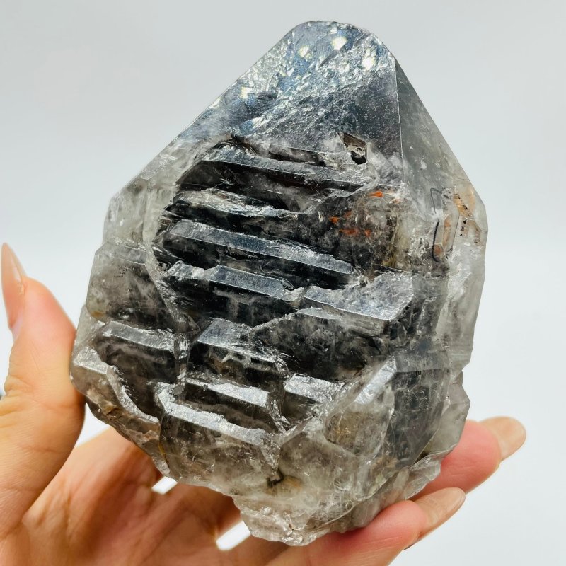 3 Pieces Enhydro Backbone Crystal Specimen Smoky Quartz Stone For Collection - Wholesale Crystals