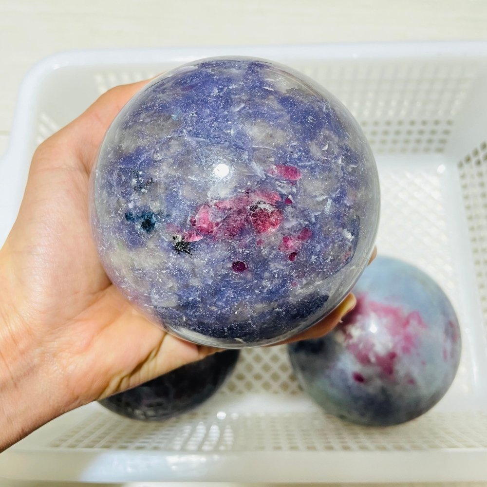 3 Pieces High Quality Large Unicorn Stone Spheres -Wholesale Crystals