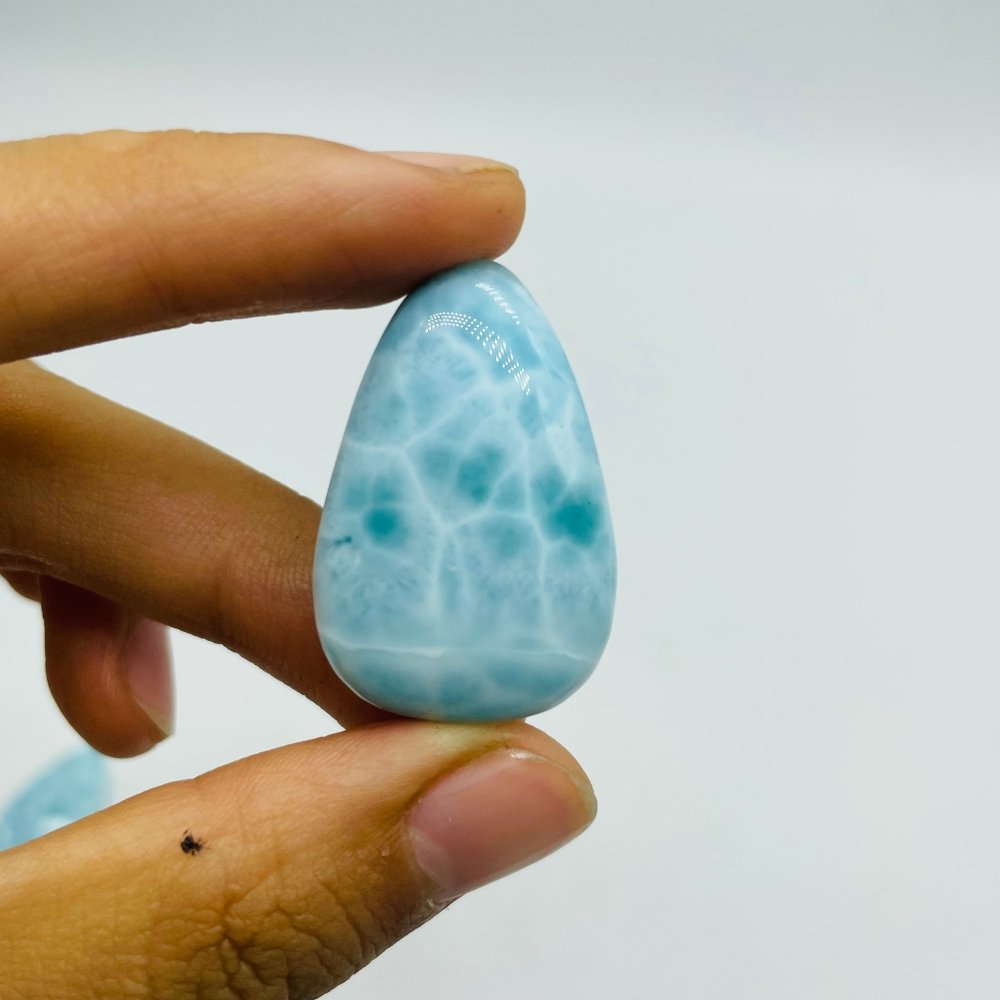 3 Pieces High Quality Larimar Waterdrop Shape Pendant Dominican Republic Larimar -Wholesale Crystals