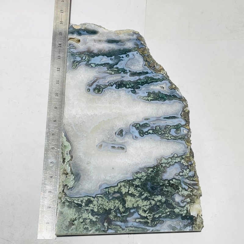3 Pieces Large Beautiful Moss Agate Slab 17inch -Wholesale Crystals