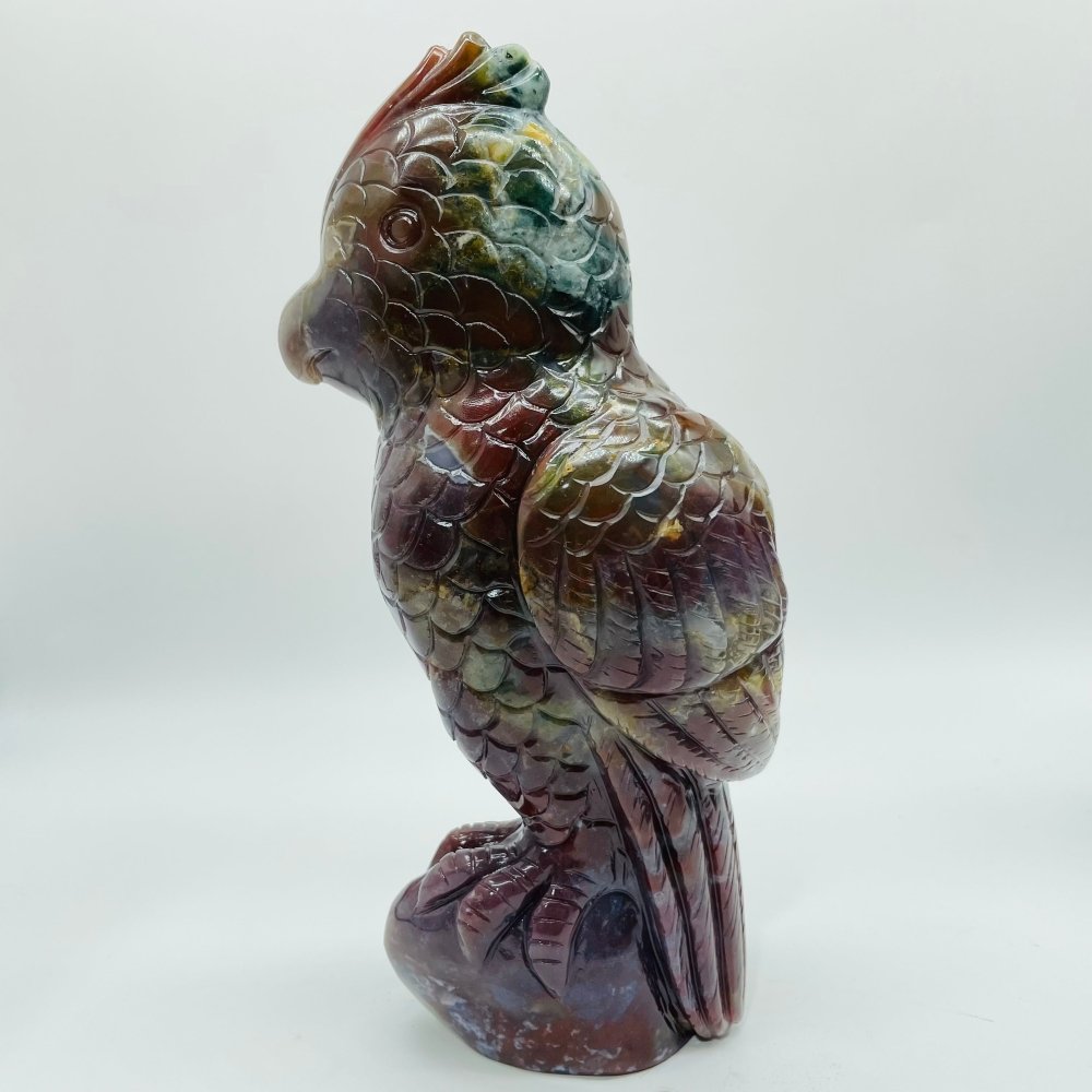 3 Pieces Large Ocean Jasper Parrot Carving -Wholesale Crystals