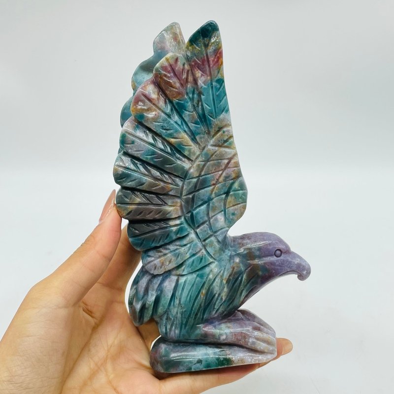 3 Pieces Ocean Jasper Eagle Carving -Wholesale Crystals