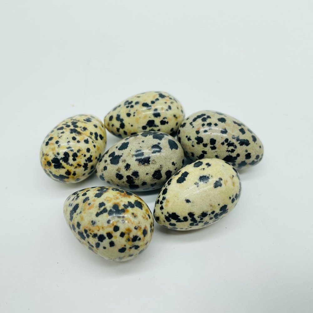 3 Types Mini Egg Carving Wholesale Unakite Dalmatian Chevron Amethyst -Wholesale Crystals