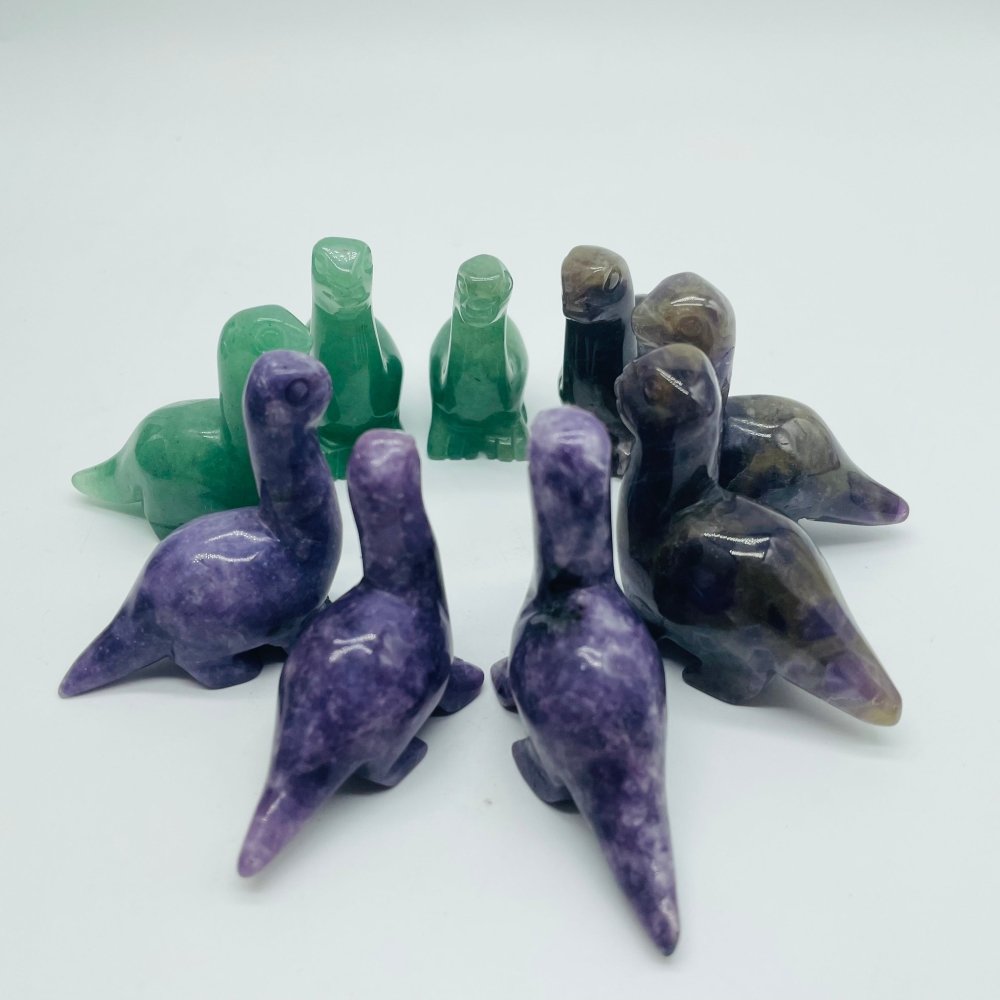 3 Types Stone Dinosaur Chevron Amethyst & Green Aventurine Carving Wholesale -Wholesale Crystals