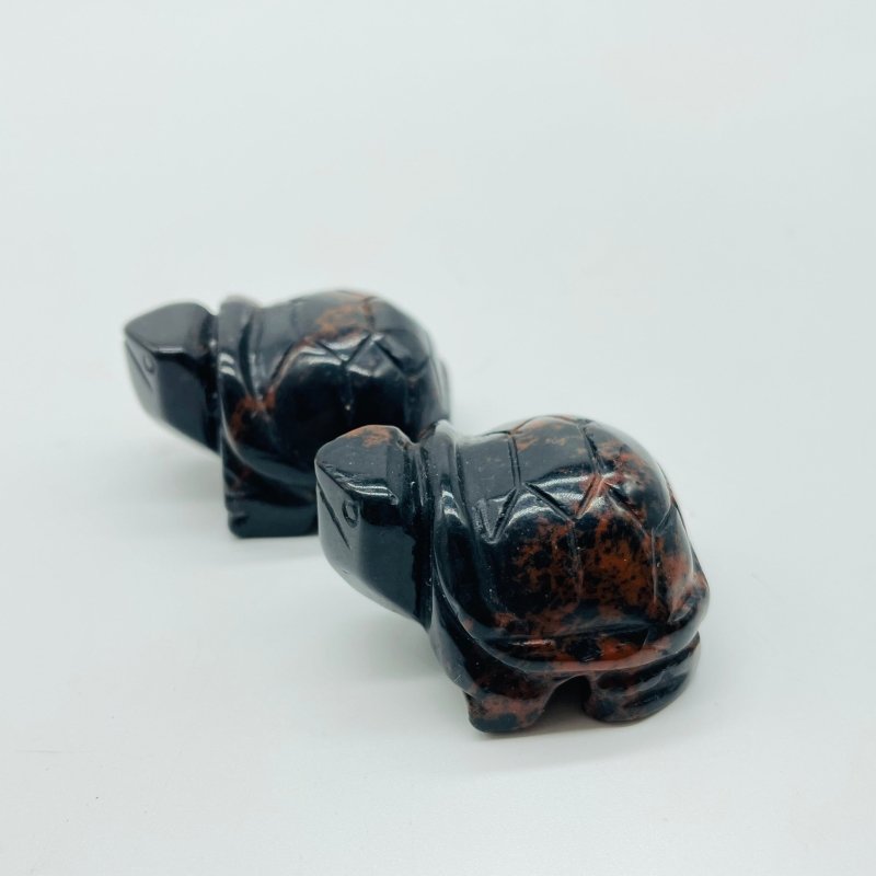 3 Types Turtle Carving Animals Wholesale Red Obsidian Moss Agate -Wholesale Crystals