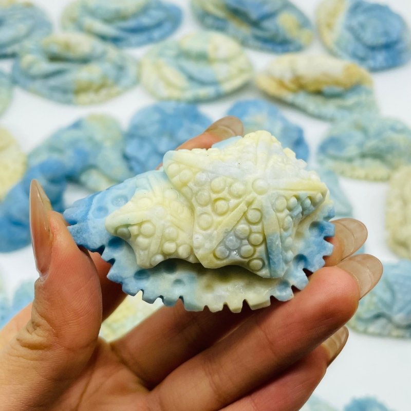 30 Pieces Blue Dumortierite Sea Animal Carving -Wholesale Crystals