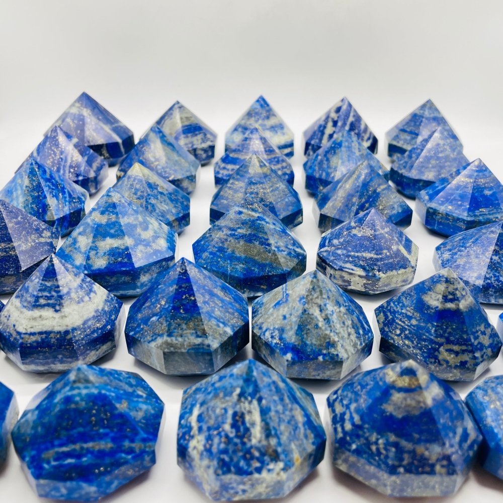 31 Pieces Lapis Lazuli Diamond Shape Carving -Wholesale Crystals