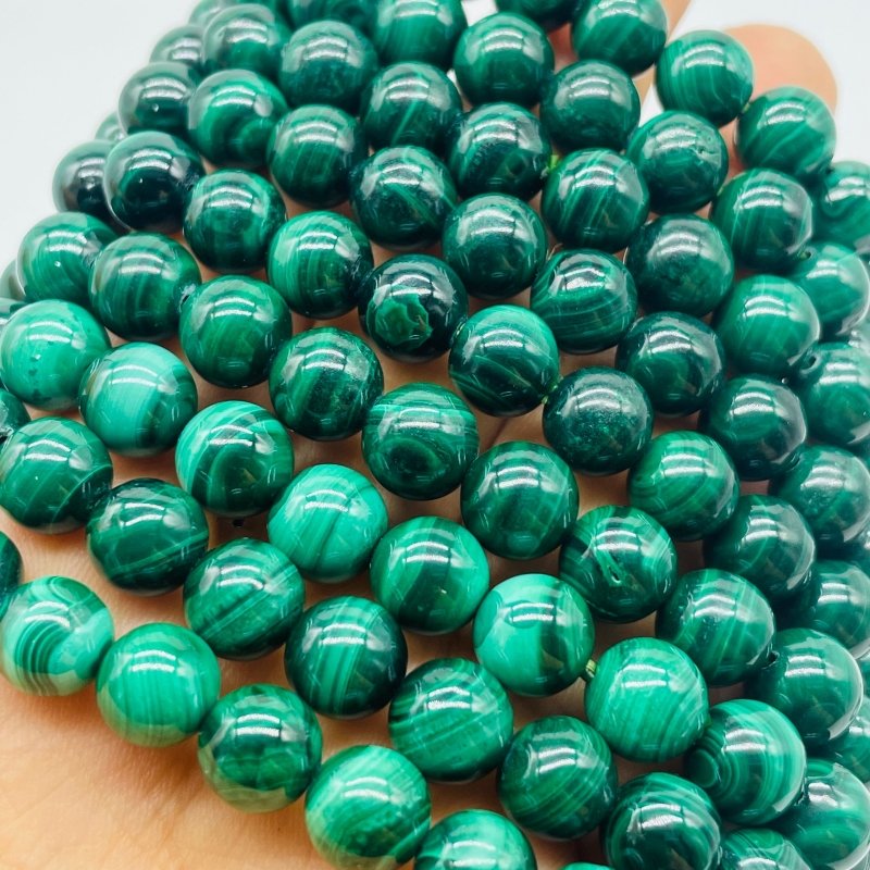 3.15in(8mm) High Quality Malachite Bracelet Wholesale -Wholesale Crystals
