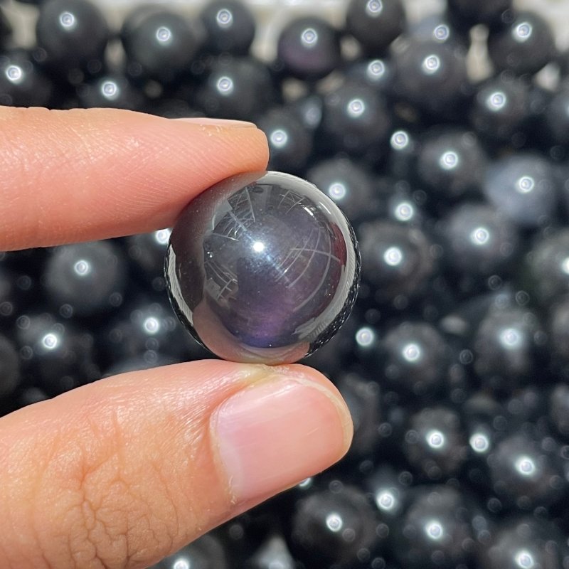 318 Pieces Rainbow Cat Eye Obsidian Spheres -Wholesale Crystals
