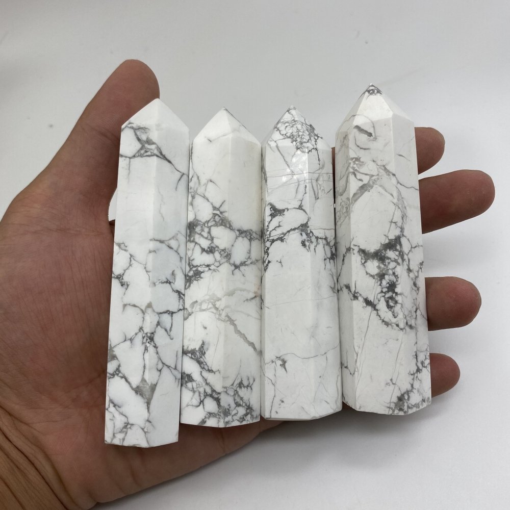 3.3in howlite tower crystal wholesale -Wholesale Crystals