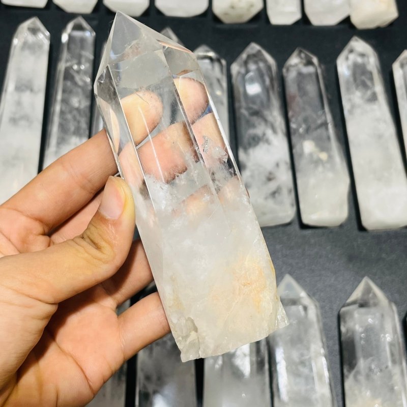 34 Pieces Fat Clear Quartz Tower -Wholesale Crystals
