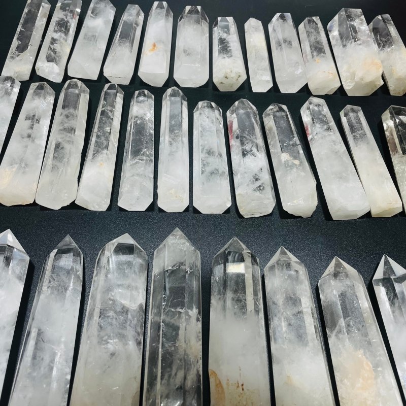 34 Pieces Fat Clear Quartz Tower -Wholesale Crystals