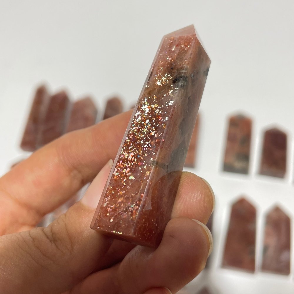 35 Pieces High Quality Sunstone Points -Wholesale Crystals