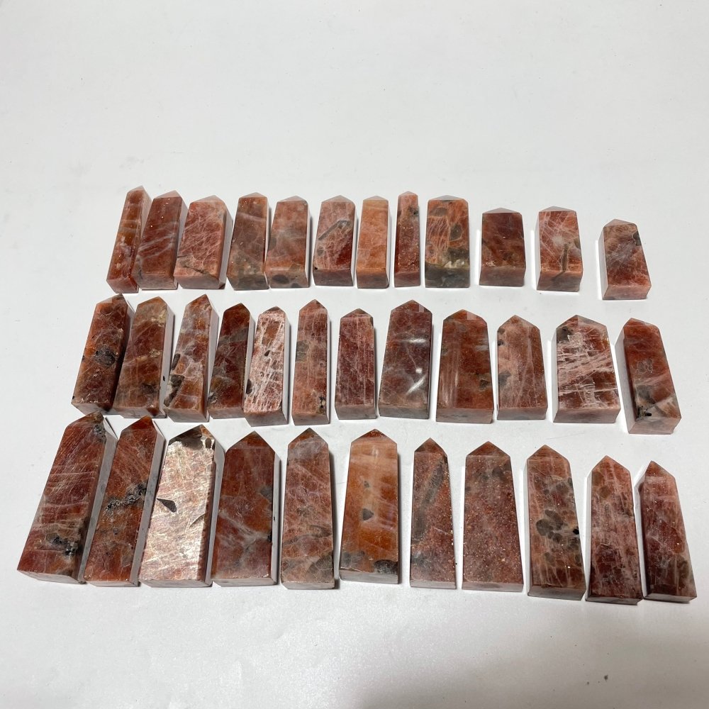 35 Pieces High Quality Sunstone Points -Wholesale Crystals