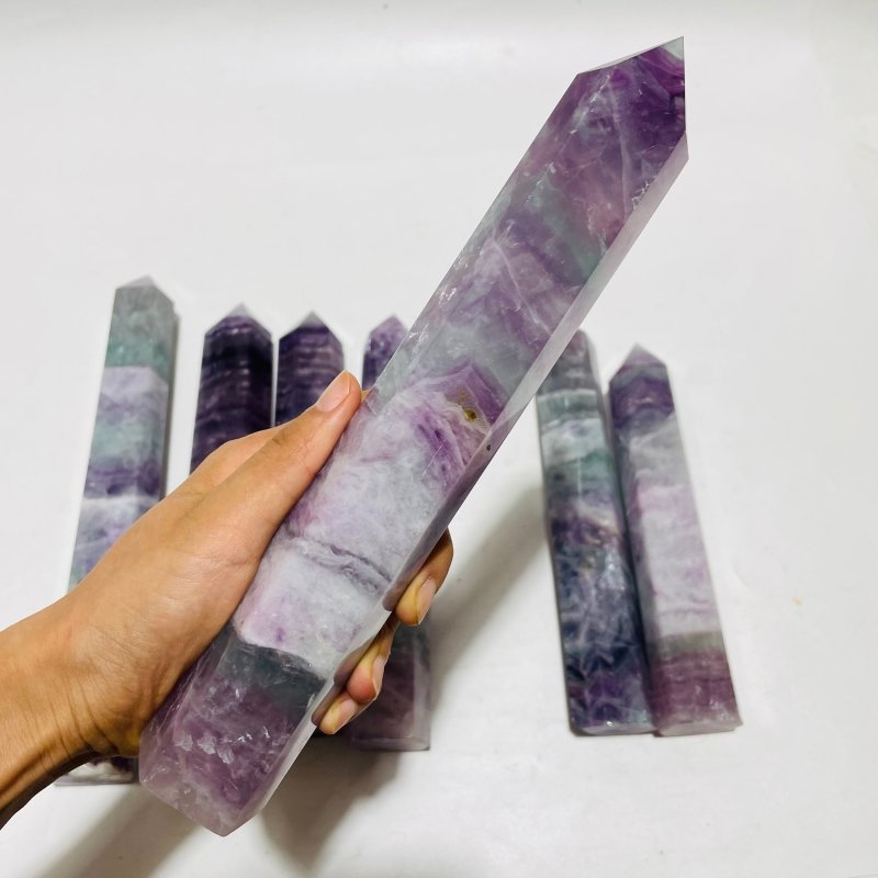 7 Pieces Fat Fluorite Tower -Wholesale Crystals