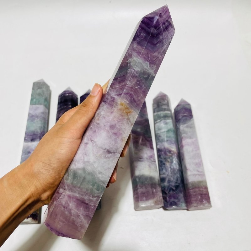 7 Pieces Fat Fluorite Tower -Wholesale Crystals