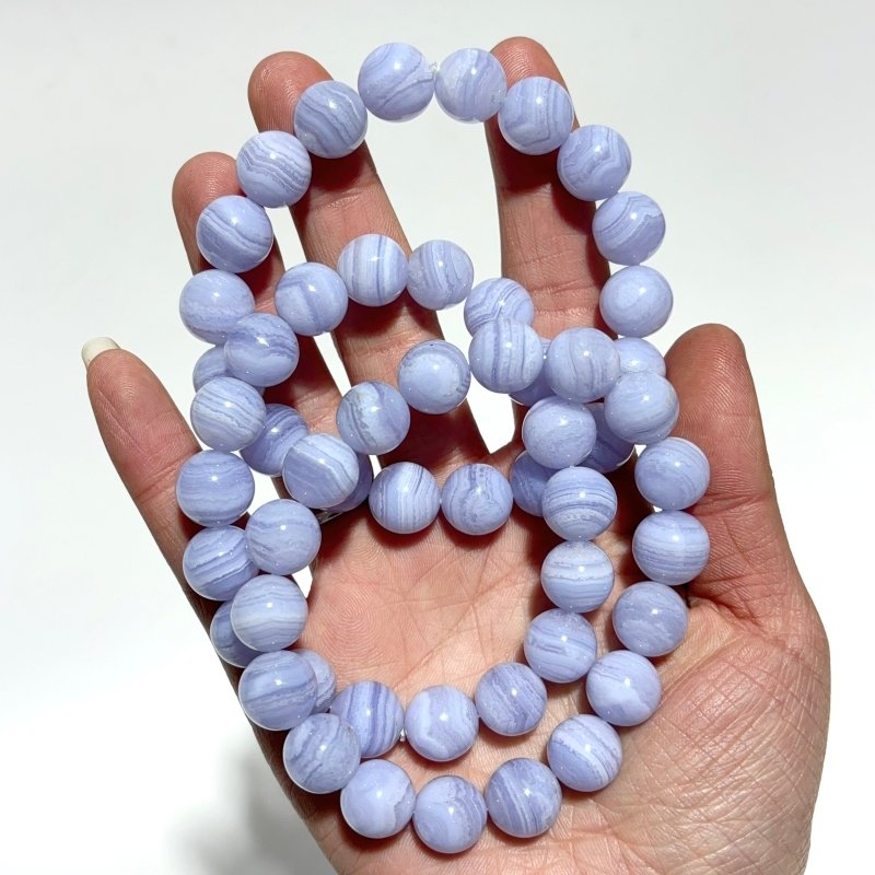 3pcs High Grade Blue Lace Agate Bracelet (HGUB23) -Wholesale Crystals