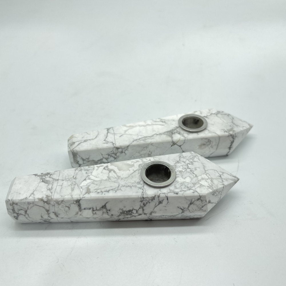 3Types Obsidian&Howlite&Calcite Cigarette Holder Stick Smoking Pipe Wholesale -Wholesale Crystals