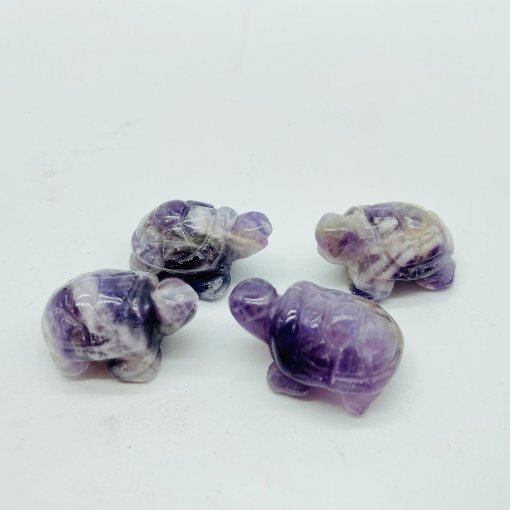 3Types Tortoise Moss Agate&Caribbean Chevron Amethyst Carving Animals Wholesale -Wholesale Crystals