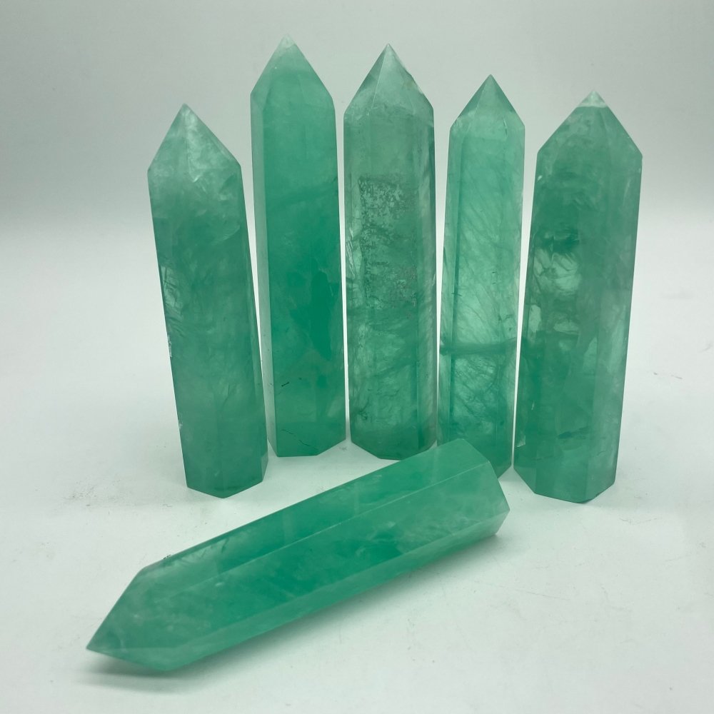 4-6Inch Green Fluorite Tower Points Wholesale -Wholesale Crystals