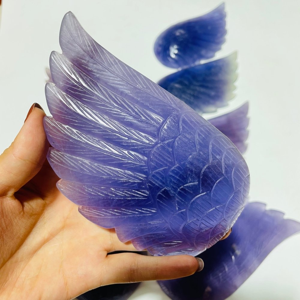 4 Pairs Beautiful Purple Fluorite Angel Wing -Wholesale Crystals