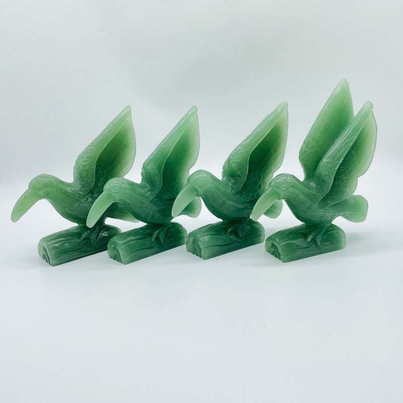 4 Pieces Green Aventurine Bird Carving -Wholesale Crystals