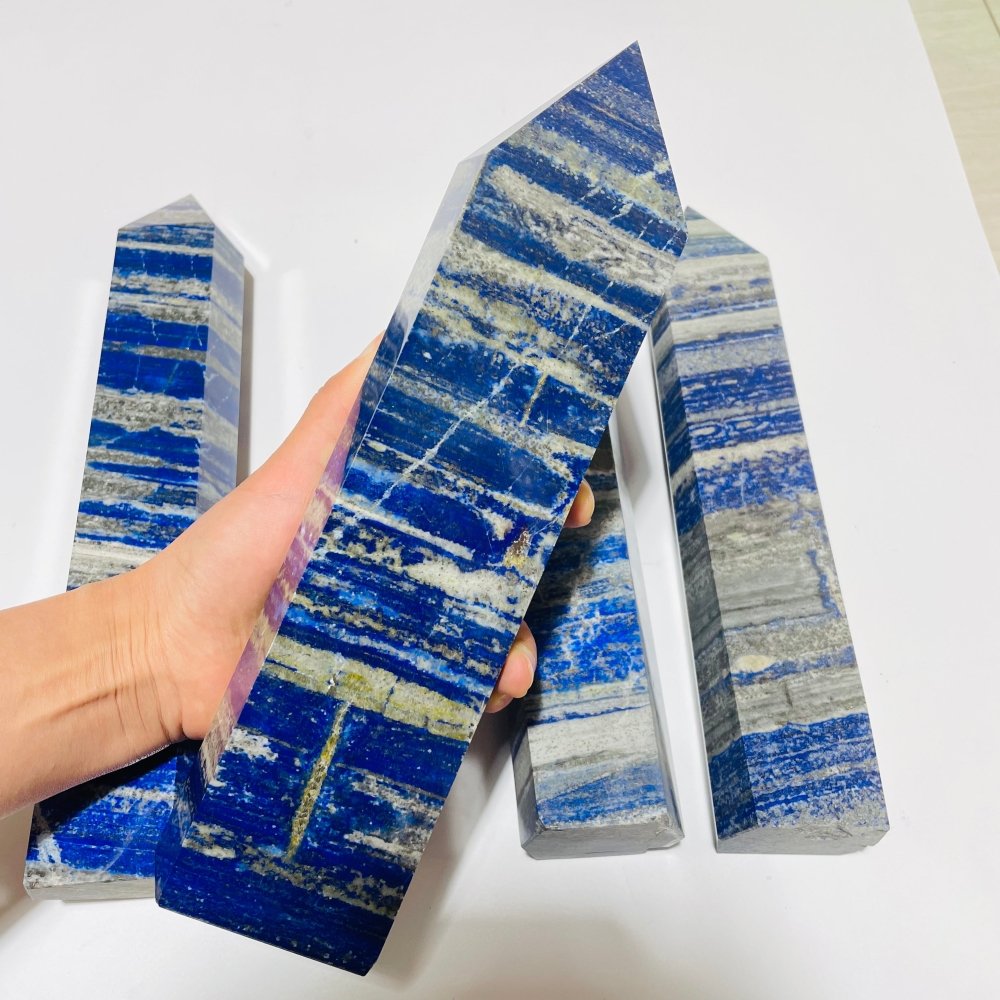 4 Pieces Lapis lazuli Large Tower Point Wholesale -Wholesale Crystals