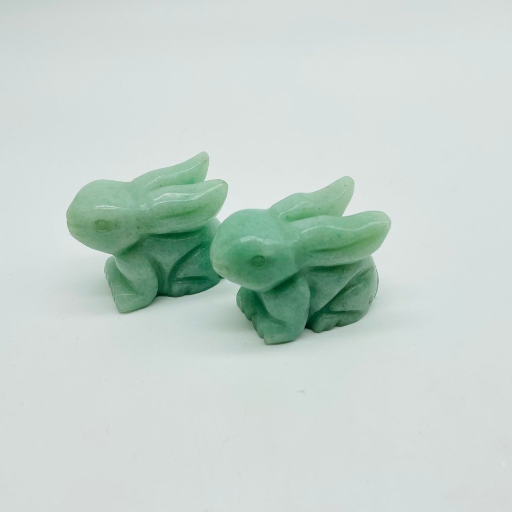 4 Types Easter Rabbit Carving Wholesale Moss Agate Green Aventurine Tiger Eye -Wholesale Crystals