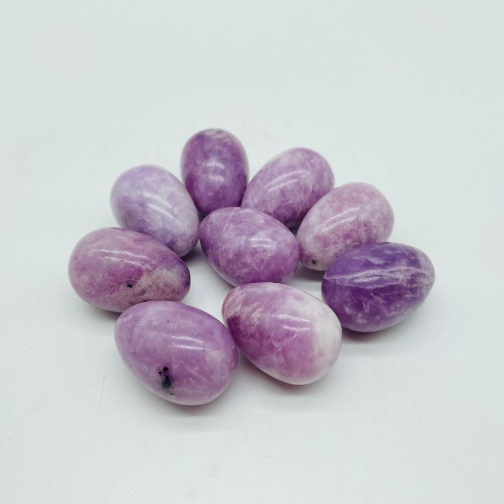 4 Types Mini Crystal Egg Moss Agate Kambaba Sodalite Lepidolite Wholesale -Wholesale Crystals