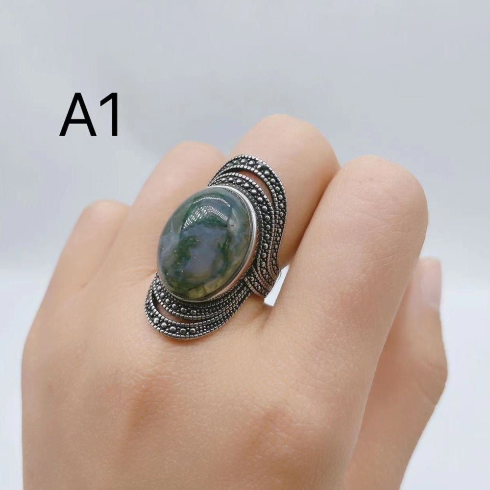 4 Types Moss Agate Ring Wholesale -Wholesale Crystals