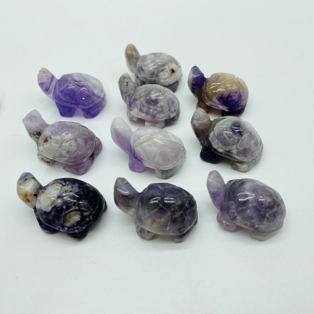 4 Types Turtle Carving Wholesale Caribbean & Moss Agate -Wholesale Crystals