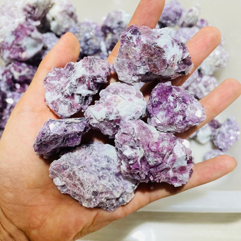 89 Pieces Raw Spark Purple Lepidolite Specimen -Wholesale Crystals