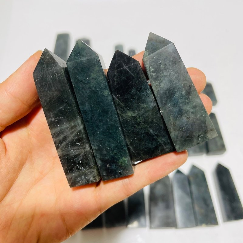 41 Pieces Labradorite Four-Sided Tower Points Wholesale -Wholesale Crystals