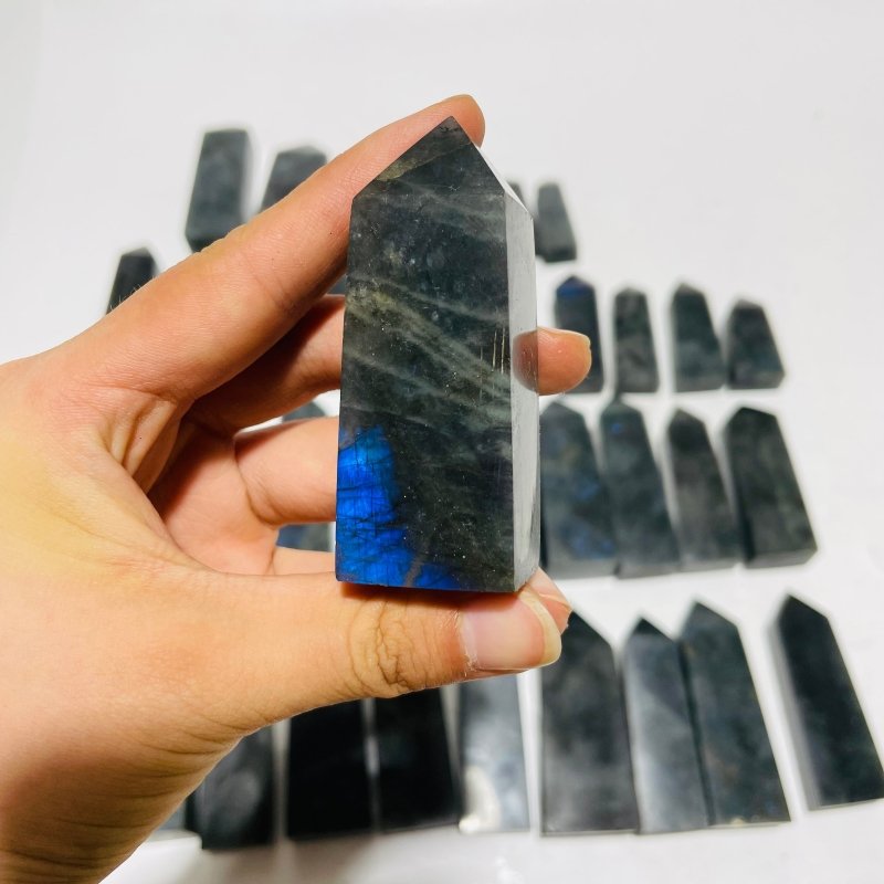 41 Pieces Labradorite Four-Sided Tower Points Wholesale -Wholesale Crystals