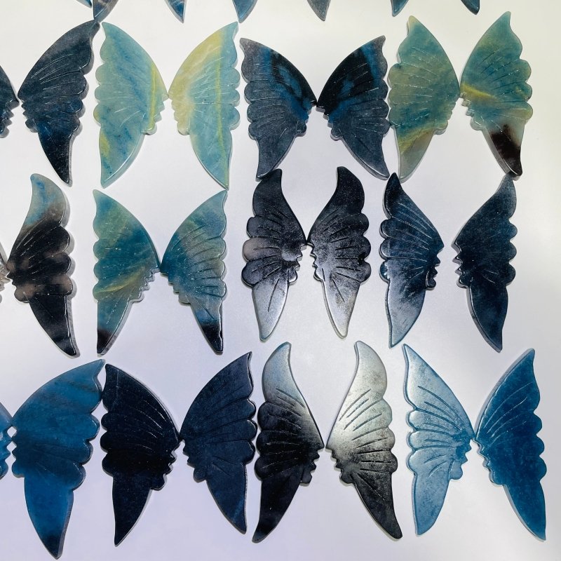 42 Pairs Trolleite Butterfly Carving (A5BTF) -Wholesale Crystals